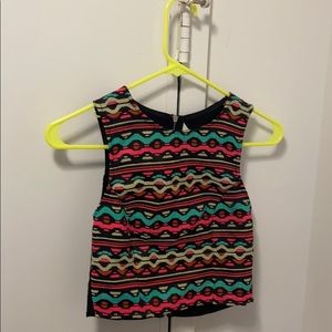 Coachella Multicolor tribal H&M crop top